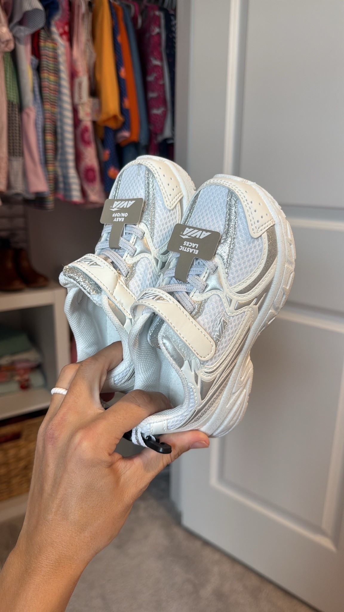 Back to school white toddler sneakers at Walmart for $20!!