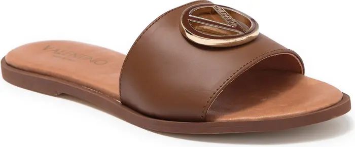 VALENTINO BY MARIO VALENTINO Bugola Leather Slide Sandal | Nordstromrack | Nordstrom Rack