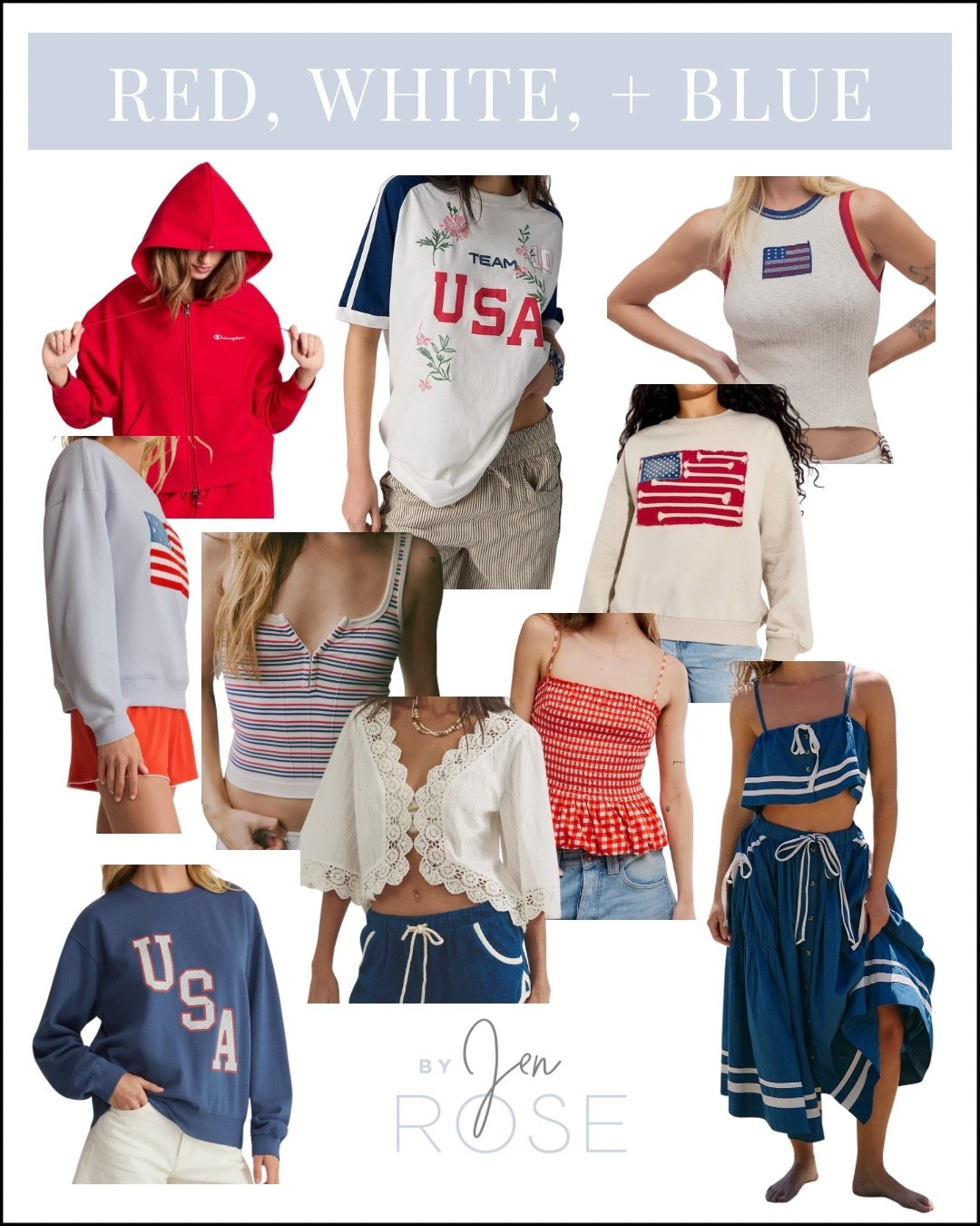 Red, white, and blue fashion finds for memorial day and 4th of July.

#LTKgrwm #LTKootd #LTKSeasonal