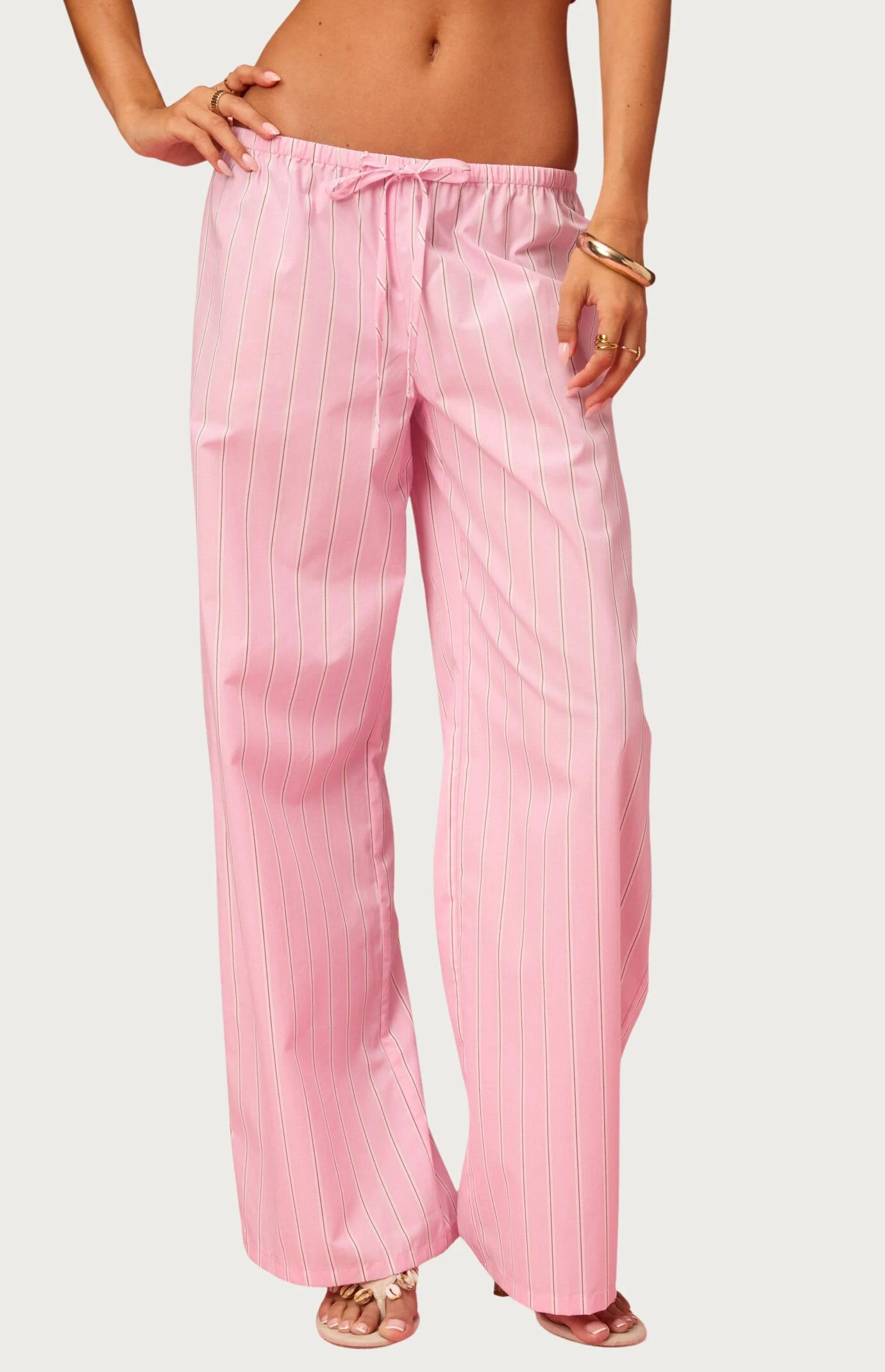 Edikted Women's Barbie Icon Striped Pants in Pink - Size Small | PacSun