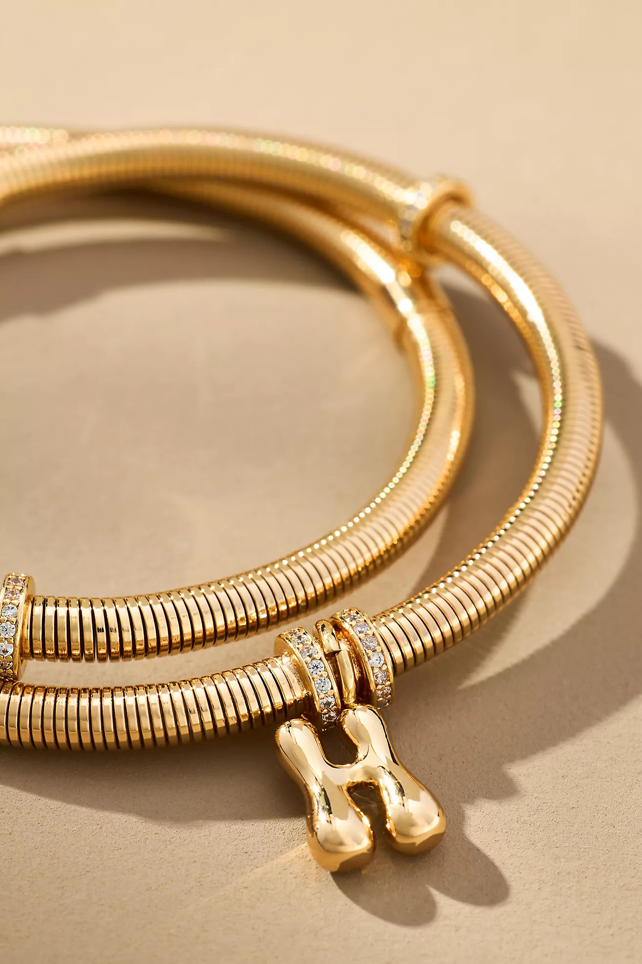 Bubble Letter Monogram Coil Bracelet | Anthropologie (US)