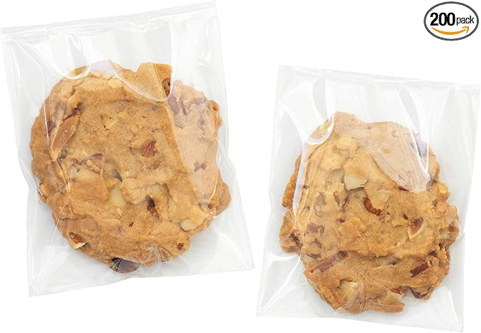 Morepack Clear Self Sealing Cellophane Bags,4x6 Inches 200 Pcs Cookie Bags Resealable Cellophane ... | Amazon (US)