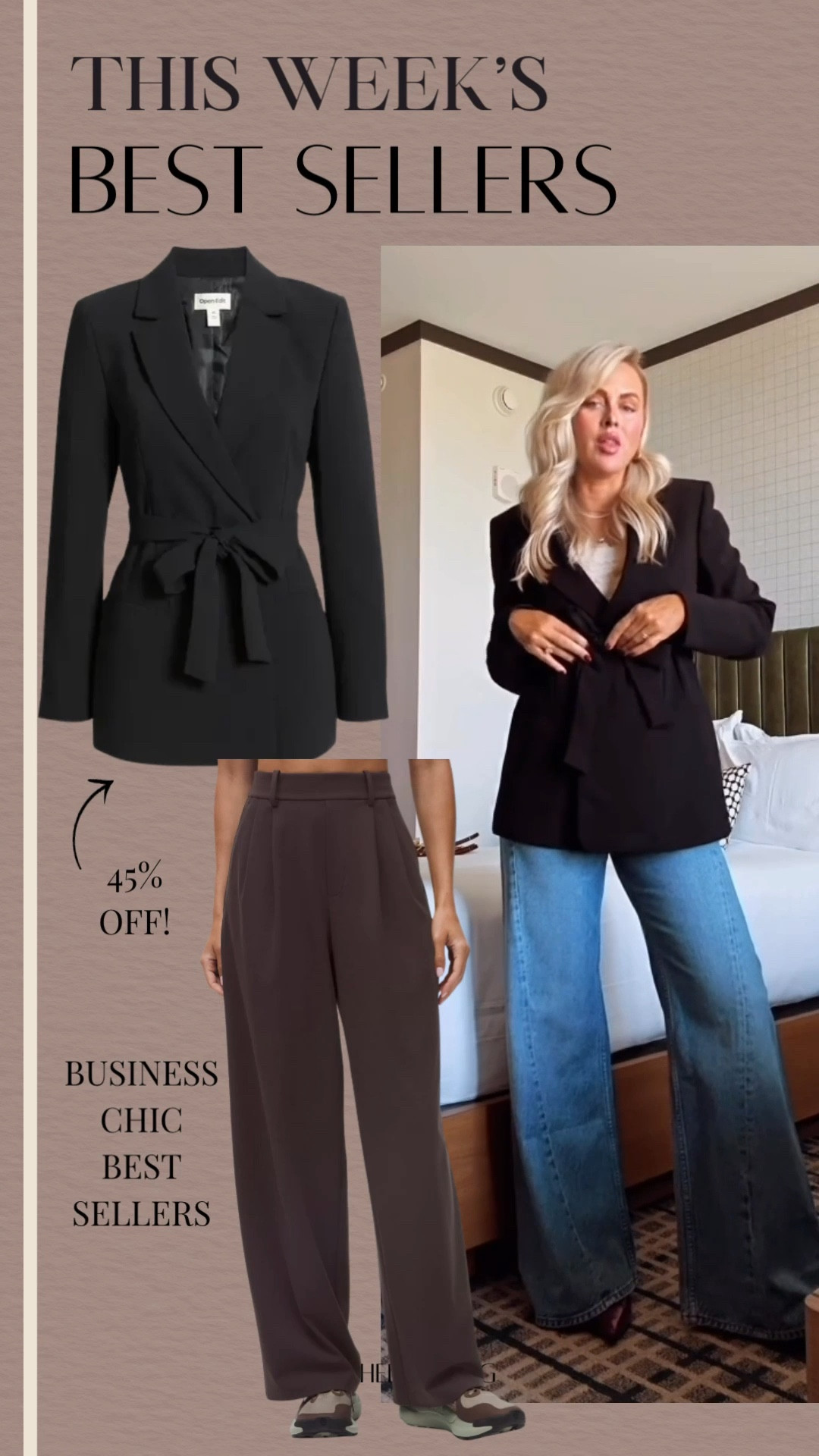 Best seller workwear! 45% off my tie waist blazer! Wearing a medium, but I wish I did a small. Sizes going quick, but also avail in white! 💥

Jeans are TTS. Layering top is the square neck version of link! Did small. 

Work outfit. Workwear. Jeans. De



#LTKStyleTip #LTKWorkwear #LTKSaleAlert
