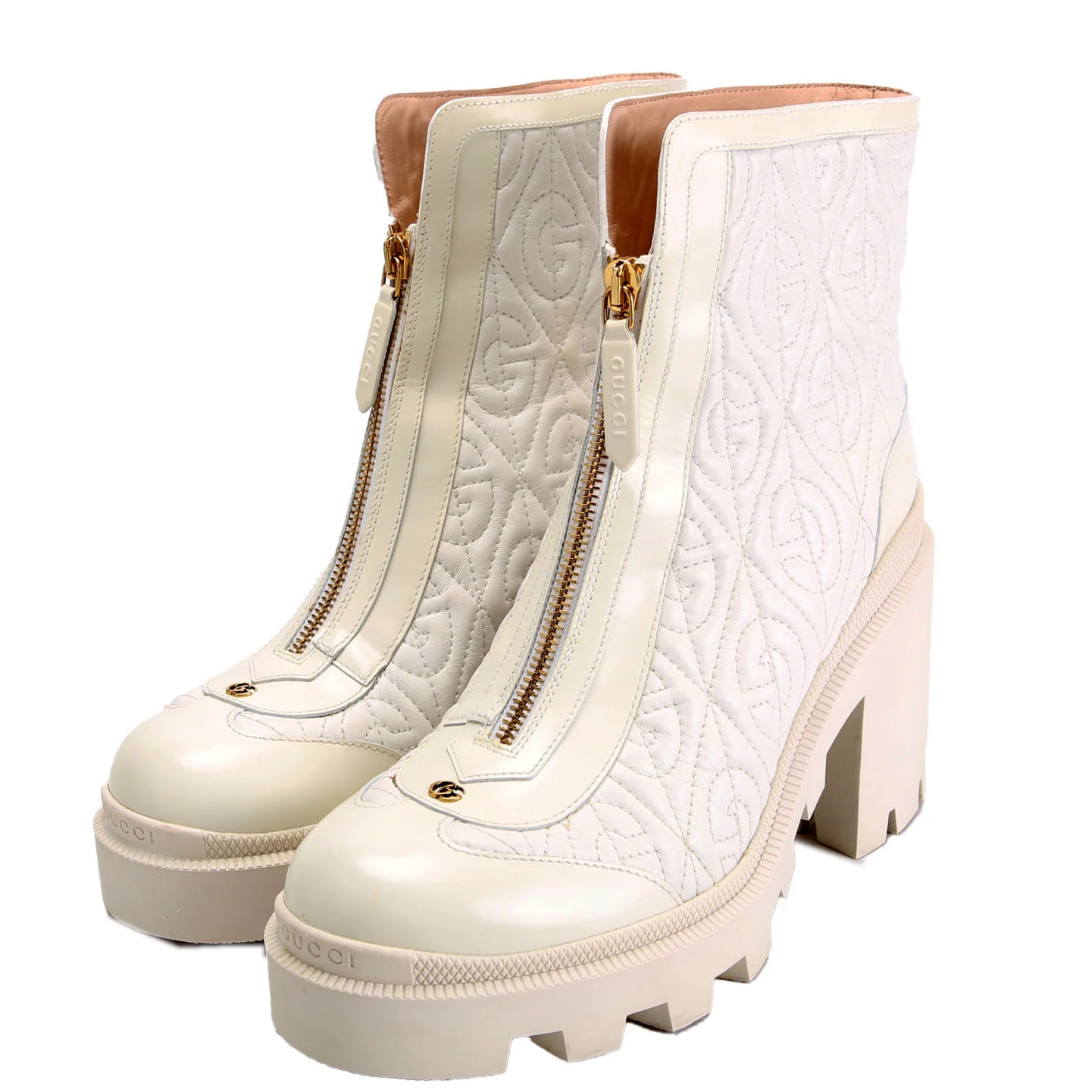 Quilted Rhombus Trip Ankle Boots Size 39 | Keeks Designer Handbags