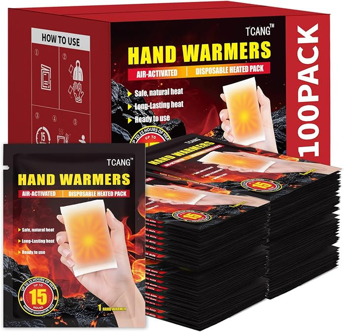 Hand Warmers Disposable - Up to 15 Hours of Heat - 50/100/200 Pack Super Long Lasting Air Activat... | Amazon (US)