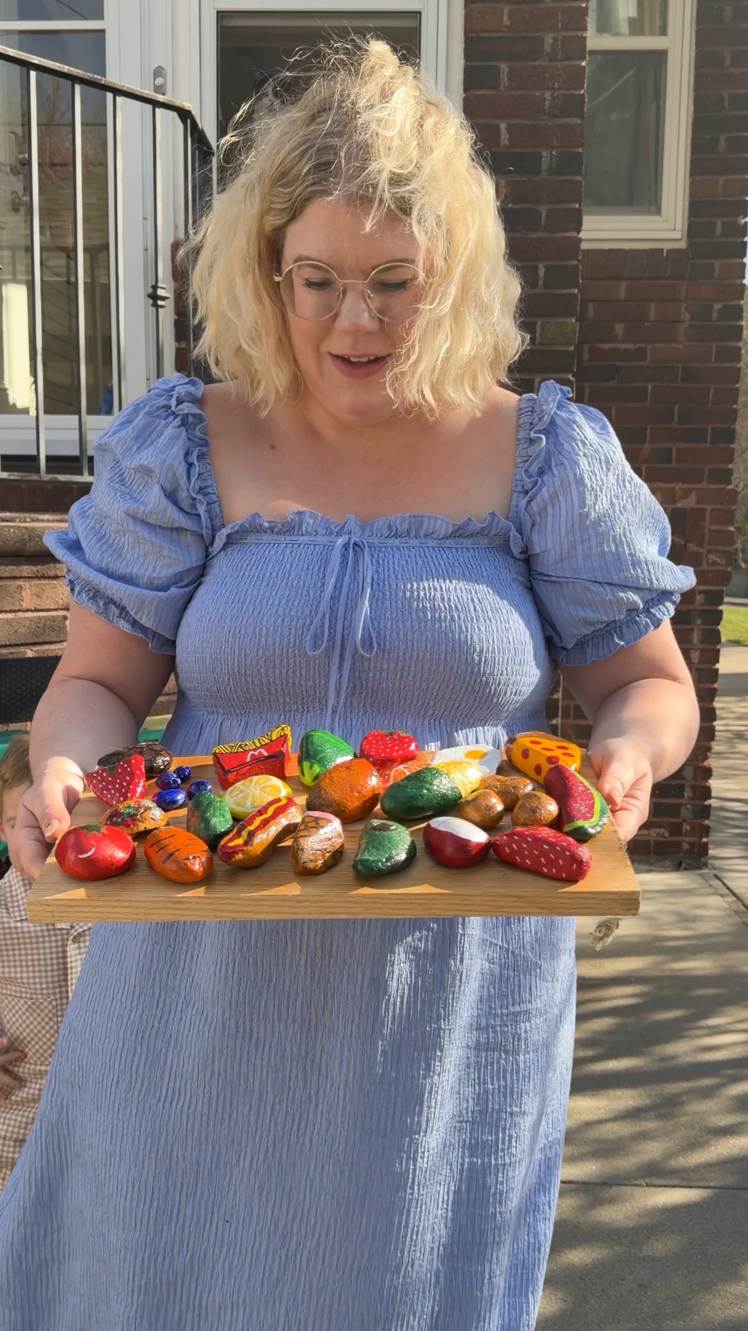 Mud kitchen rock play food! 