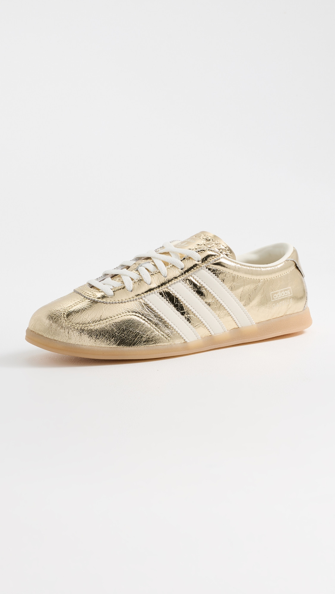 adidas Gazelle Lo Pro Sneakers Gold Met/Off White/Gum 3 6 | Shopbop