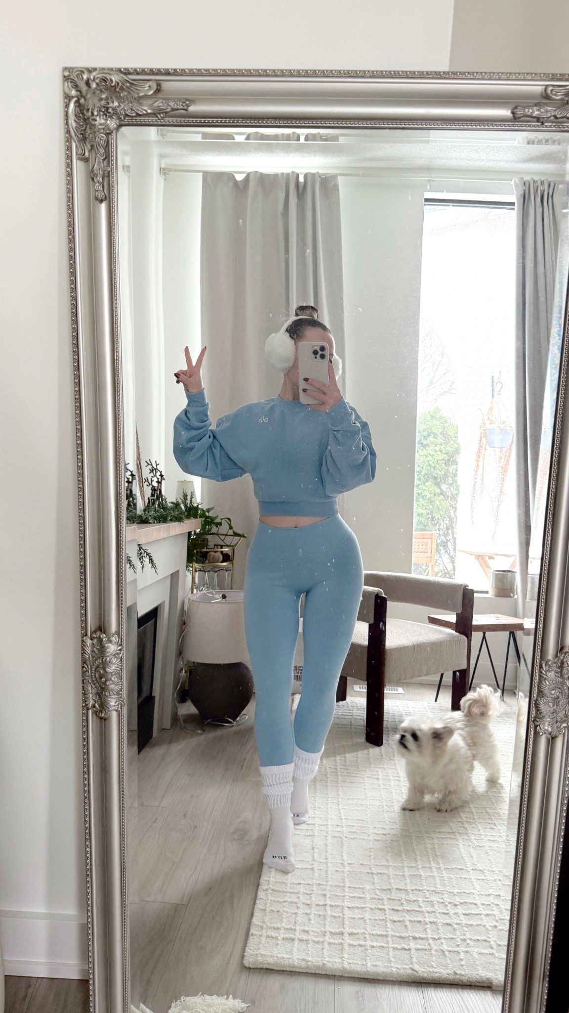 The new celestial blue alo set is giving ski resort and I’m here for it, minus the skiing 🙅🏼‍♀️

It’s almost sold out 😭 but linking here for when it comes back in stock! #alo 

Sweater and bralette are XS and leggings are S. 

Leggings run tighter than usual leggings so size up if needed 

#LTKwinter #LTKfitness #LTKcanada