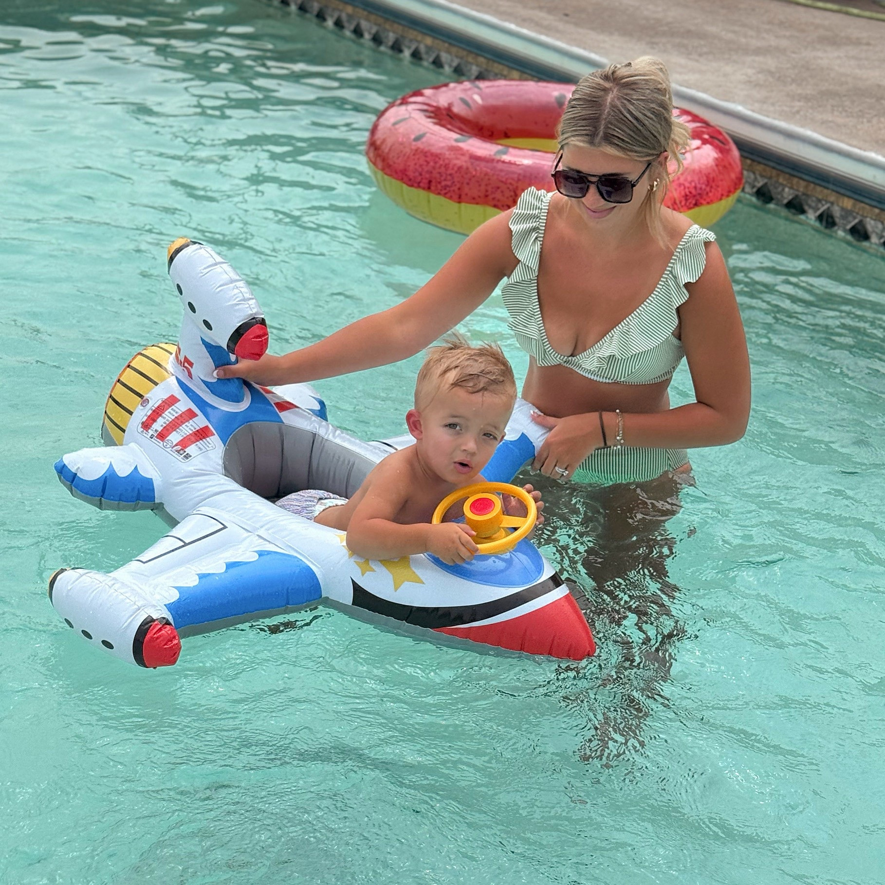 his favorite pool float✈️

#LTKSeasonal #LTKSwim #LTKSummerEdit