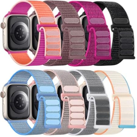 WJK Stretchy Nylon Straps Compatible with Apple Watch bands 38mm 40mm 41mm 42mm 44mm 45mm 46mm 49... | Amazon (US)