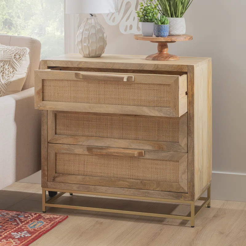 Dunster 3 Drawer 30" W Solid Wood Dresser | Wayfair North America