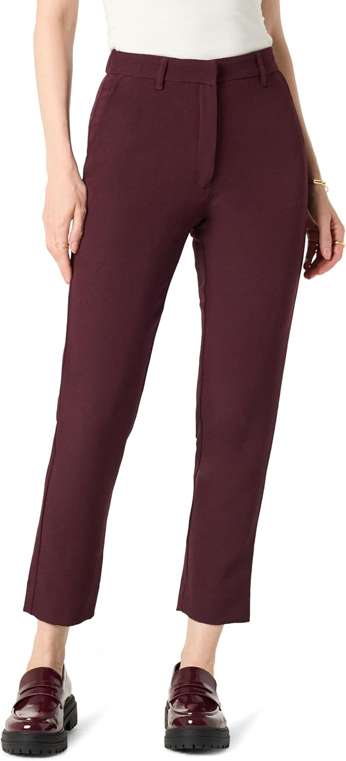 The Drop Women's Sheilaa Slim Flat Front Trouser | Amazon (US)