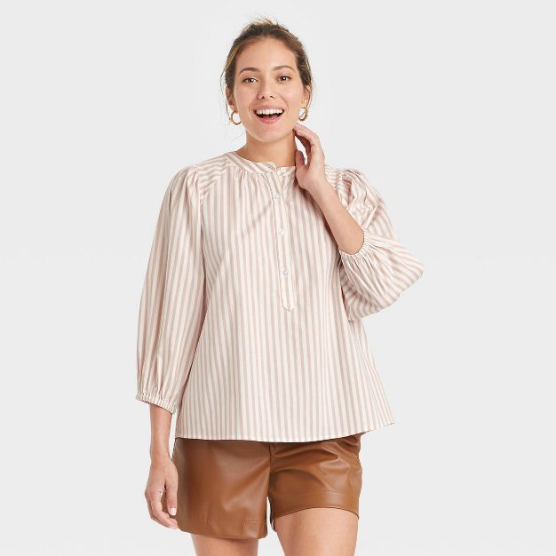Women's Puff 3/4 Sleeve Blouse - A New Day™ | Target