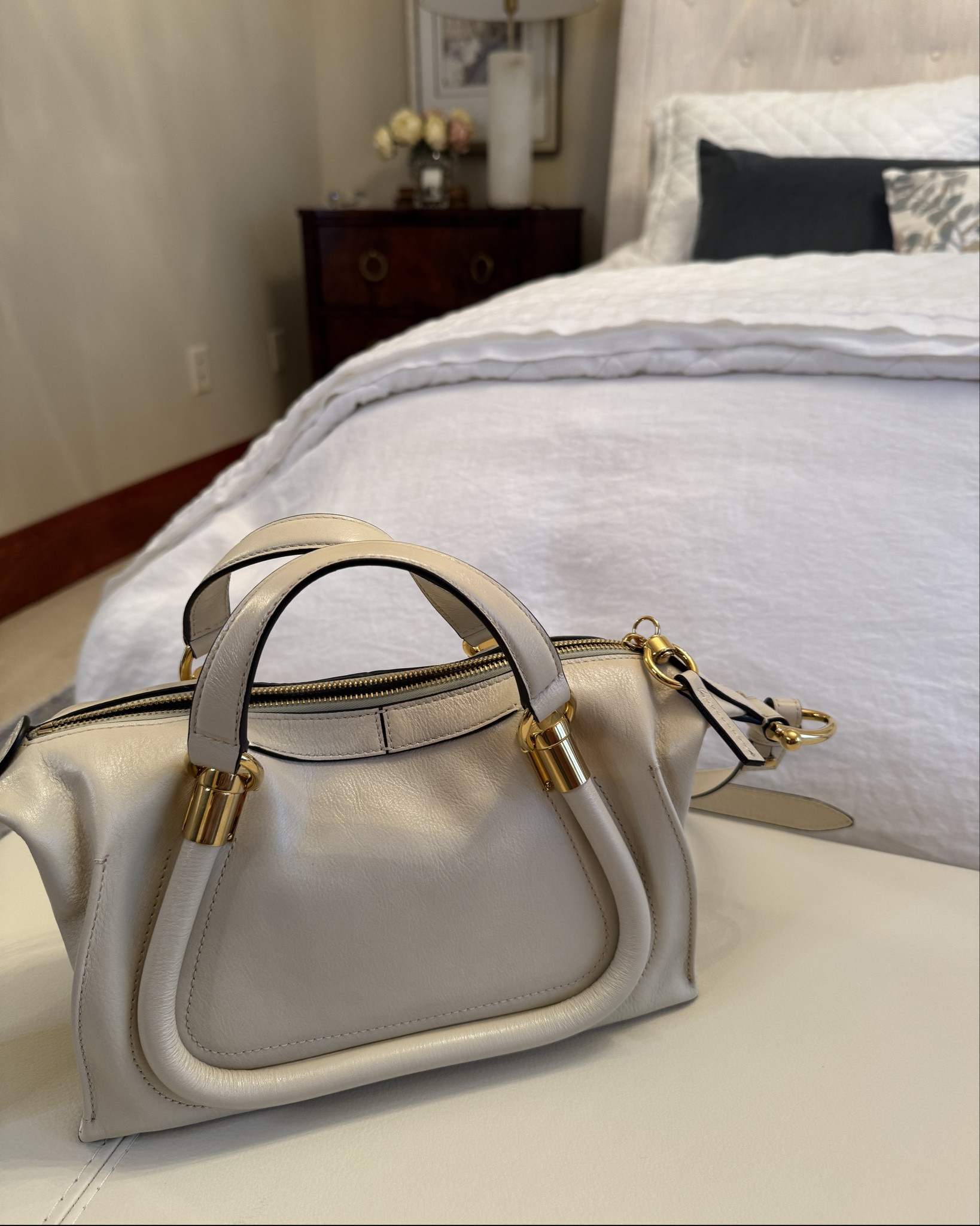 Loving the sweet beige color of this new purse. Use the handbag handles or detachable crossbody strap. Beautiful with a neutral monochromatic outfit  

#LTKPetite #LTKGiftGuide #LTKItBag