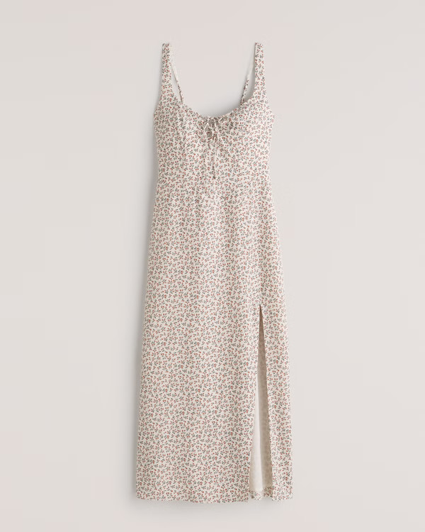 Women's Corset Lace-Up Midi Dress | Women's Dresses & Jumpsuits | Abercrombie.com | Abercrombie & Fitch (US)
