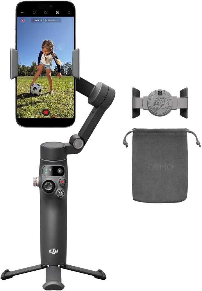 DJI Osmo Mobile 8 Standard Combo, Gimbal Stabilizer for Phone, AI Native Tracking, 360\u00b0 Pan ... | Amazon (US)