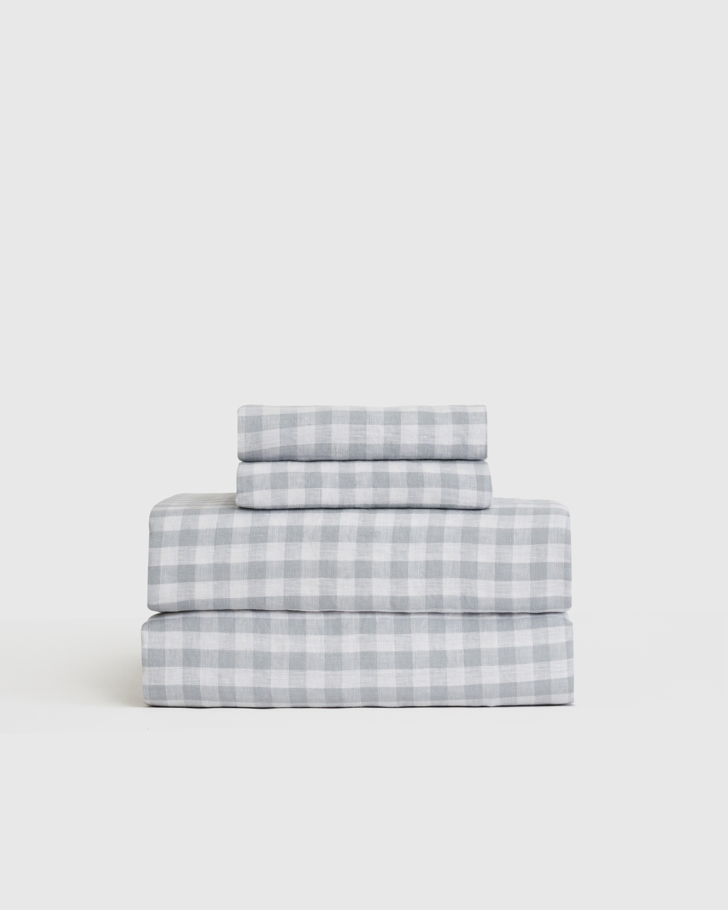 European Linen Gingham Sheet Set | Quince
