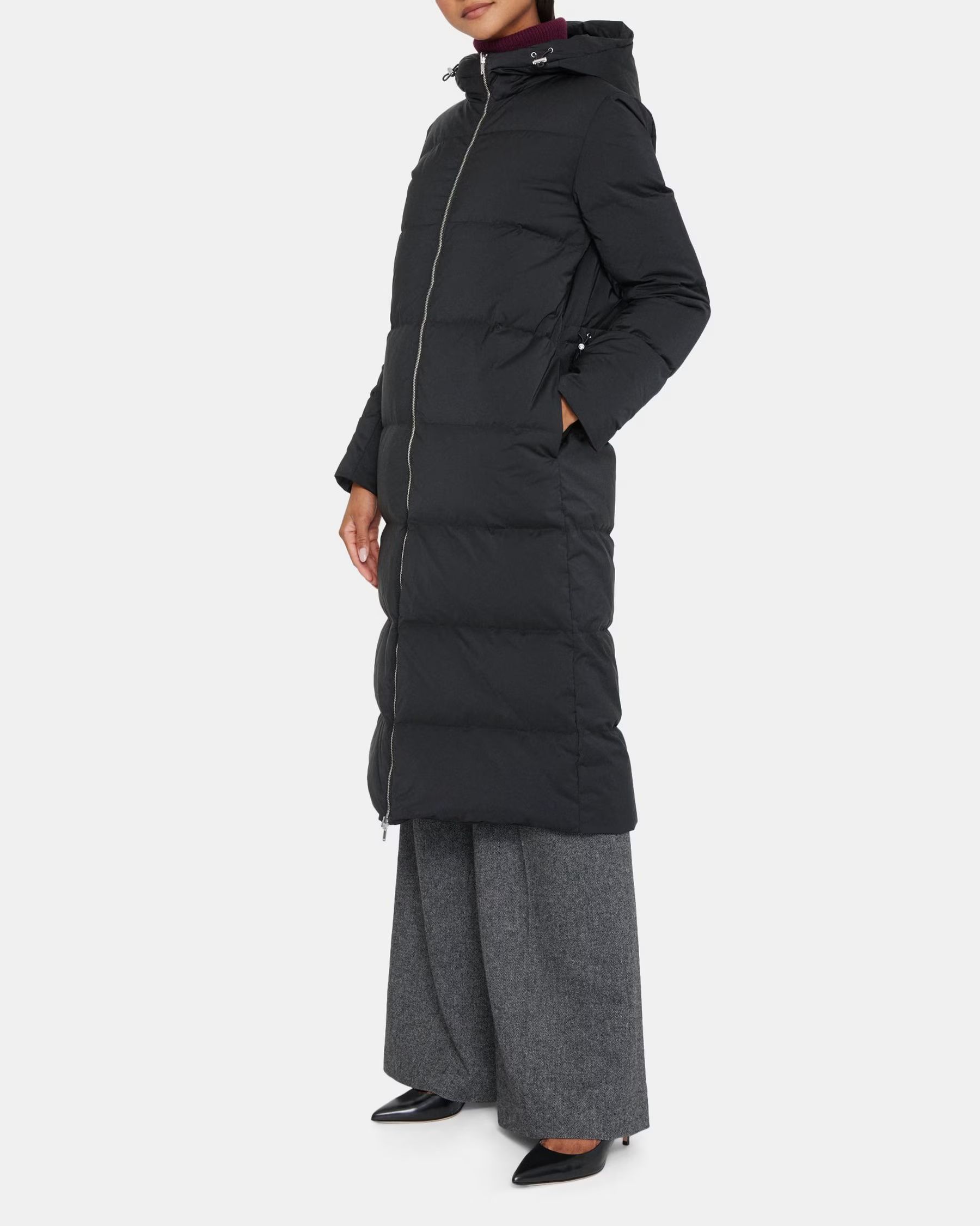 Hooded Puffer Coat in City Poly | Theory Outlet