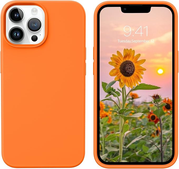 GUAGUA Compatible with iPhone 13 Pro Max Case 6.7 Inch Liquid Silicone Soft Gel Rubber Slim Micro... | Amazon (US)