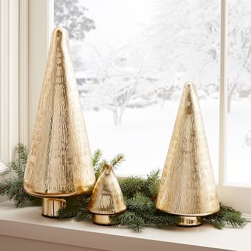 Hammered Glass Tree Objects - Gold | West Elm (US)