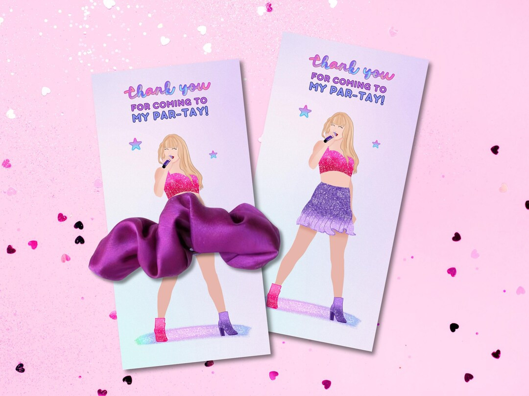 Scrunchie Party Favor Printable Tags Swiftie Party Favors T Swift Party Eras Tour Thank You Tags ... | Etsy (US)