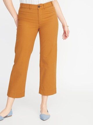 Mid-Rise Slim Wide-Leg Chinos for Women | Old Navy US