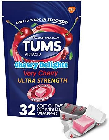 TUMS Chewy Delights Ultra Strength Antacid Soft Chews for Chewable Heartburn Relief and Acid Indi... | Amazon (US)
