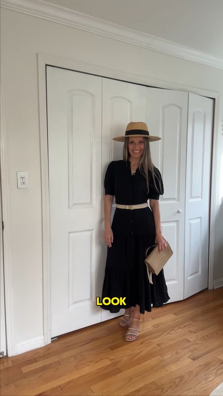 Black midi dress is  true to size / wearing sz S

I’m 5’5” 122 lbs 

My panama straw hat is the best. Comes in sizes

Great summer outfit ☀️


#LTKmidsize #LTKstyletip #LTKVideo