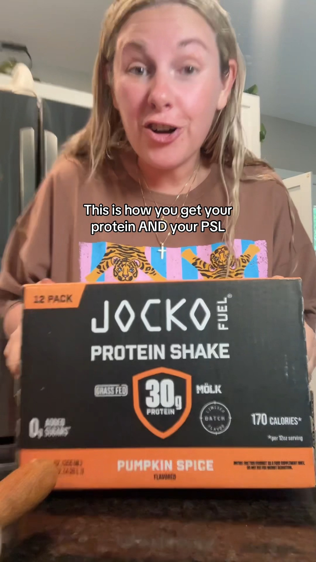 Pumpkin spice protein shake for the mornings when coffee alone is not cutting it. Keep one on hand for a quick protein boost after a workout or on busy days. 

 #LTKdayinmylife #LTKSeasonal #LTKSaleAlert