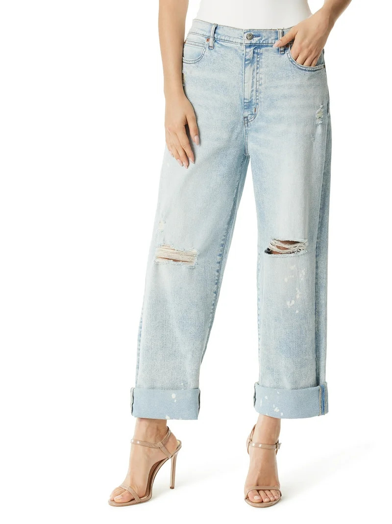 Jessica Simpson Women's Zinnia Boyfriend Jeans, 25" Inseam, Sizes 2-16 | Walmart (US)