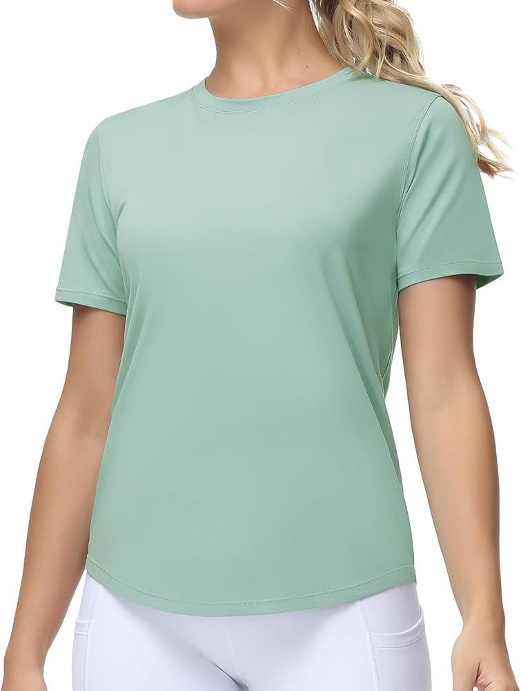 THE GYM PEOPLE Women's Workout Short Sleeve Breathable T-Shirts Athletic Yoga Tee Tops | Amazon (US)