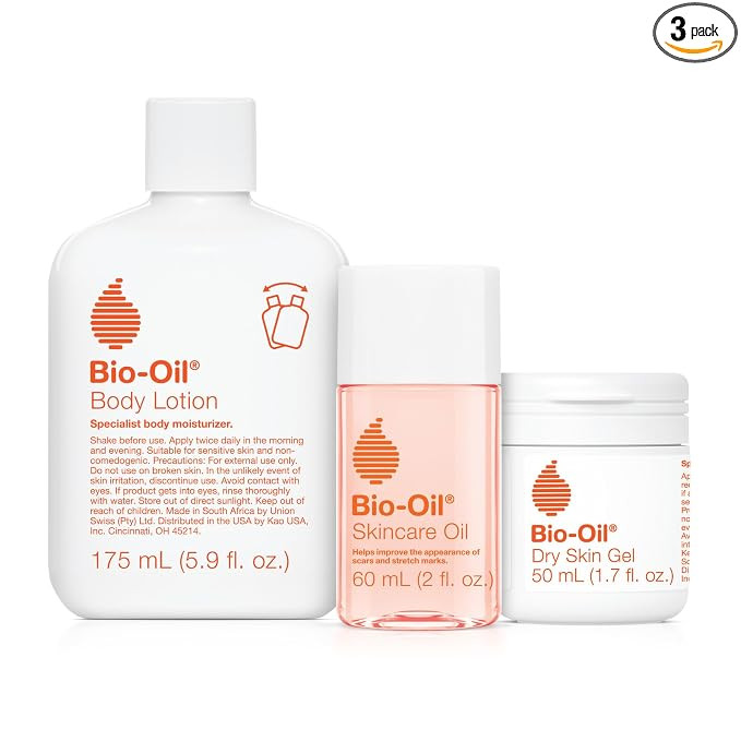 Bio-Oil Skincare Set for Scars, Stretch Marks, and Dry Skin, 3 Pc Travel Size Kit Includes Skin C... | Amazon (US)
