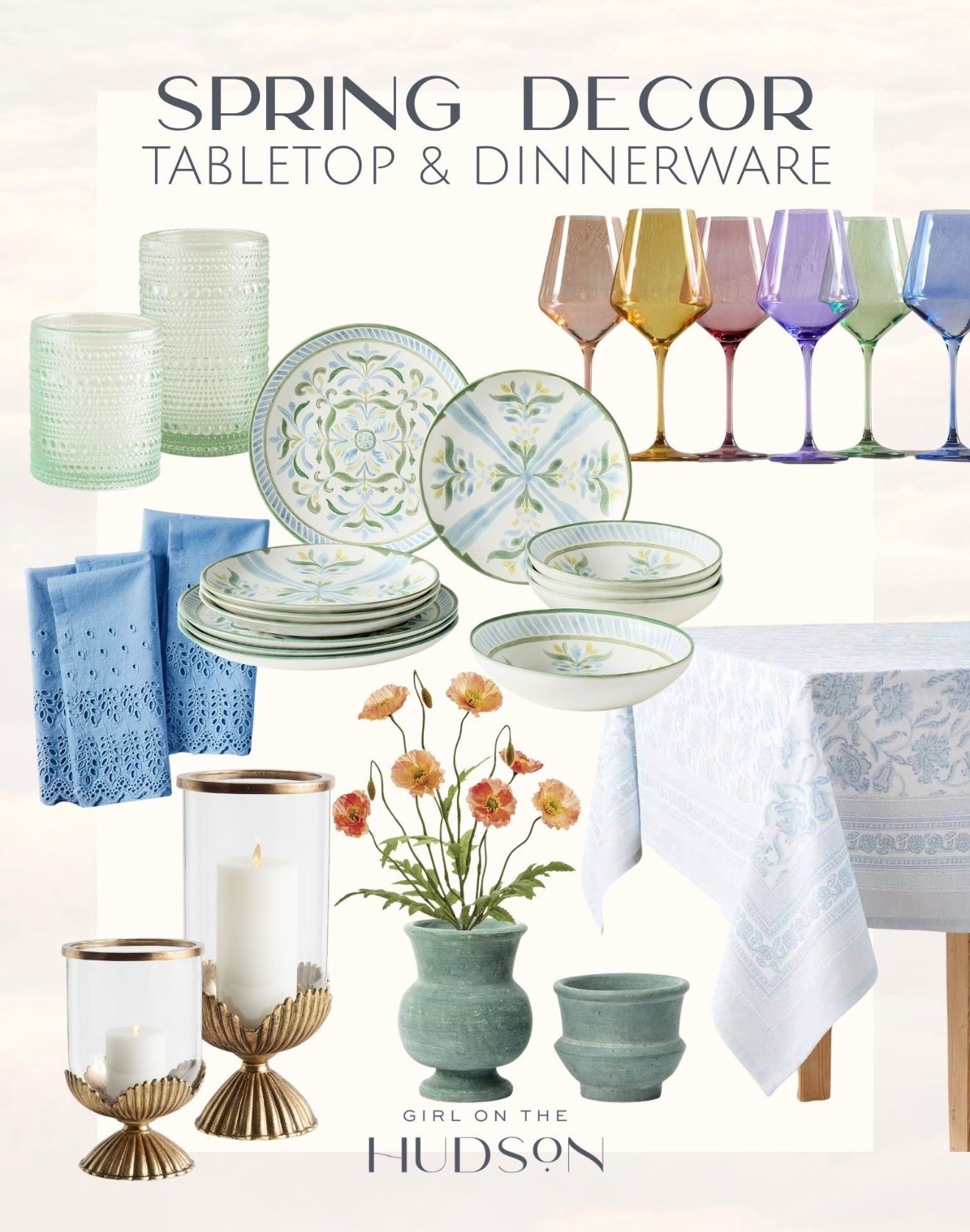 These spring tabletop finds are perfect for adding a fresh, cheerful feel without overdoing it. I love the mix of soft blues, delicate patterns, and colorful glassware that instantly brighten up any table. Such an easy way to refresh your home for the season.

spring decor finds, tabletop decor, colorful glassware, patterned dinnerware, easter hosting ideas, blue and white decor, seasonal home refresh, spring entertaining essentials girlonthehudson

#LTKHome #LTKSaleAlert #LTKSeasonal