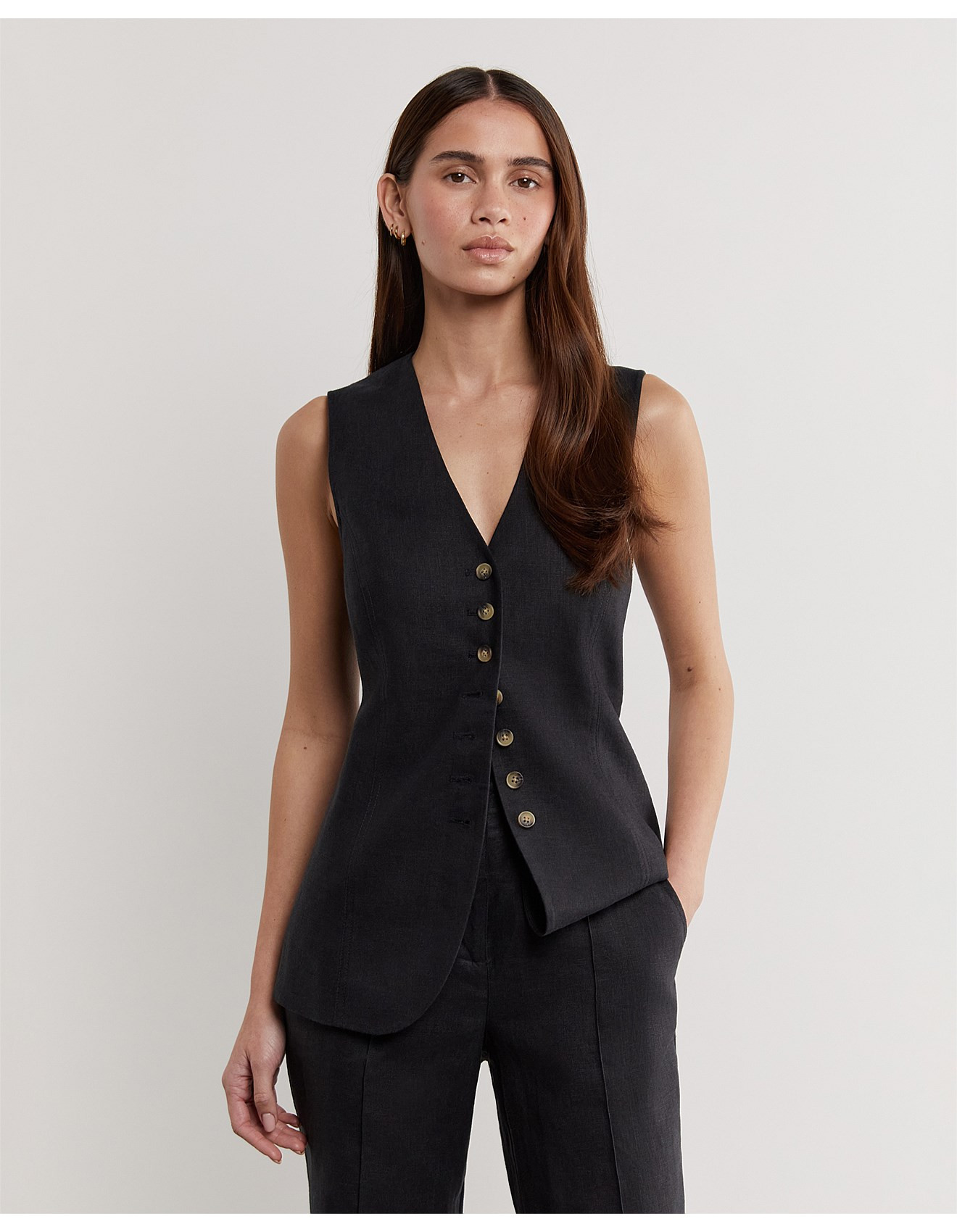 KAYLA LINEN VEST | David Jones (Australia & New Zealand)