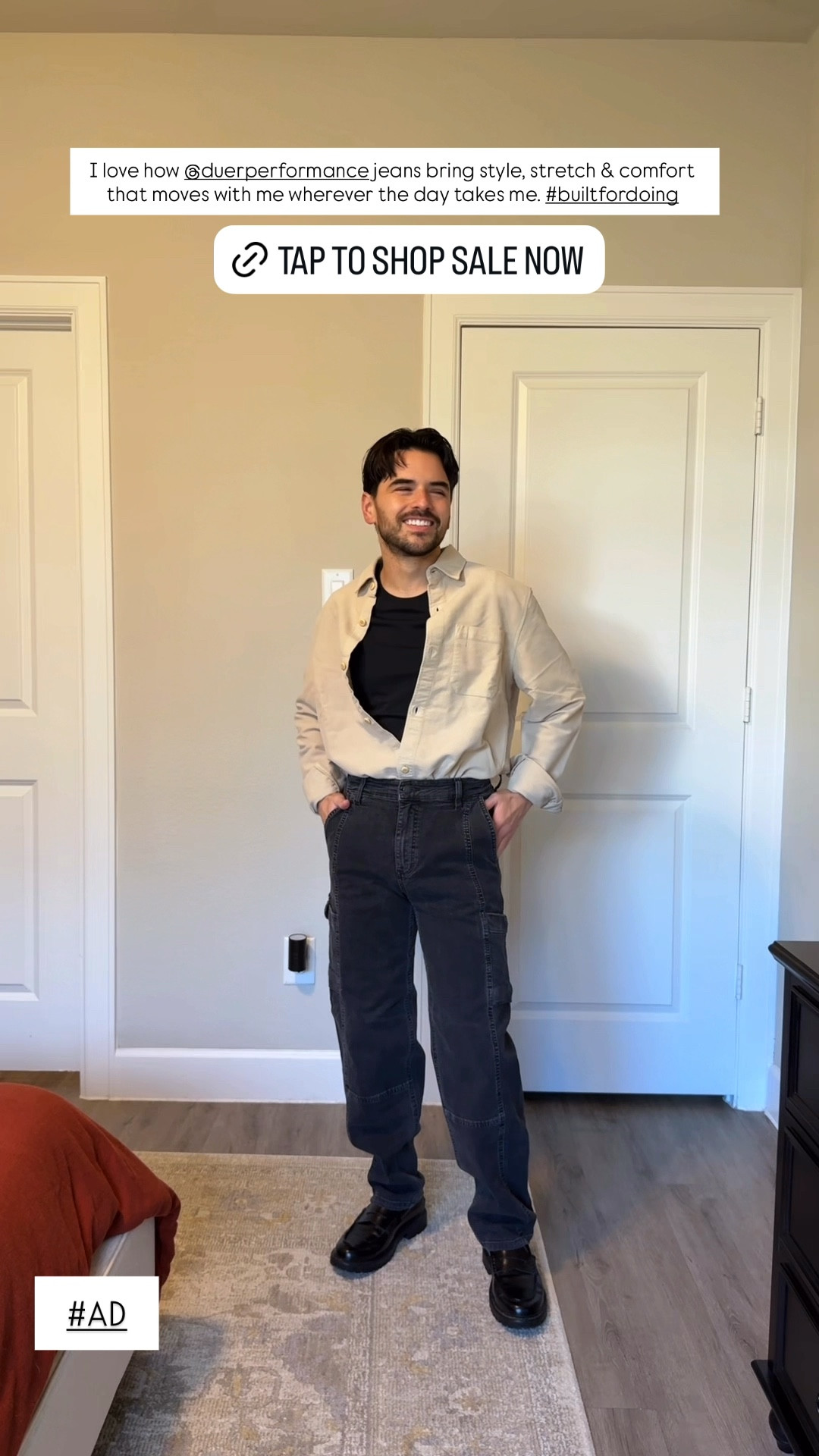 #AD A clean, elevated date night outfit with pieces from DUER. The Stretch Canvas Utility Pant in black and the No Sweat Moleskin Shirt in almond give that polished look while staying comfortable and flexible. Paired with DUER’s black Pima Tee, it’s the perfect mix of sharp and effortless.

This is one of DUER’s only sales of the year, for a limited time, and top styles go fast. If you want elevated basics that fit well and feel even better, now’s your chance. Once it’s gone, it’s gone.#Liketkit @shop.ltk 



#LTKootd #LTKCyberWeek #LTKMens