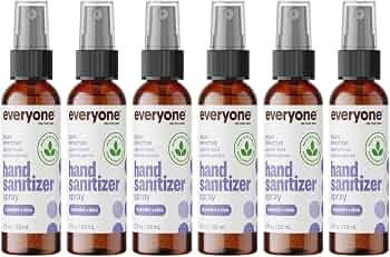 Everyone Hand Sanitizer Spray, 2 Fl Oz (Pack of 6), Lavender and Aloe, Plant Derived Alcohol with... | Amazon (US)