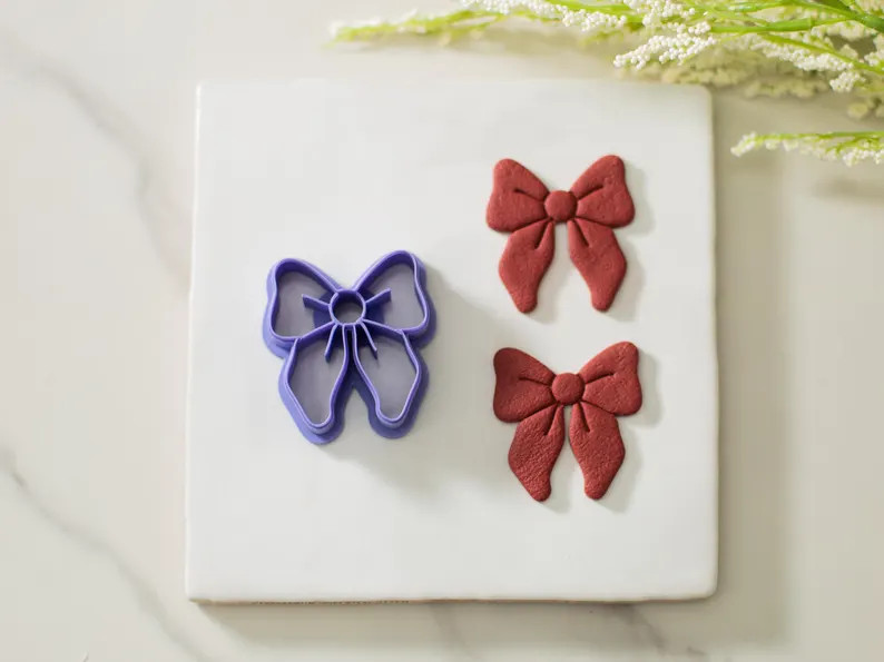 Coquette Bow Polymer Clay Cutter | Ribbon Earring Cutter | Embossed Polymer Clay Cutter | Bow Mak... | Etsy (Global)