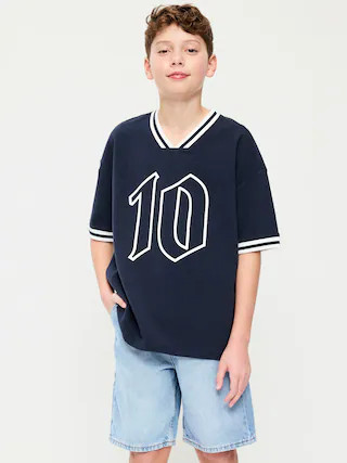 Short-Sleeve Soccer Jersey Sweater for Boys | Old Navy (CA)