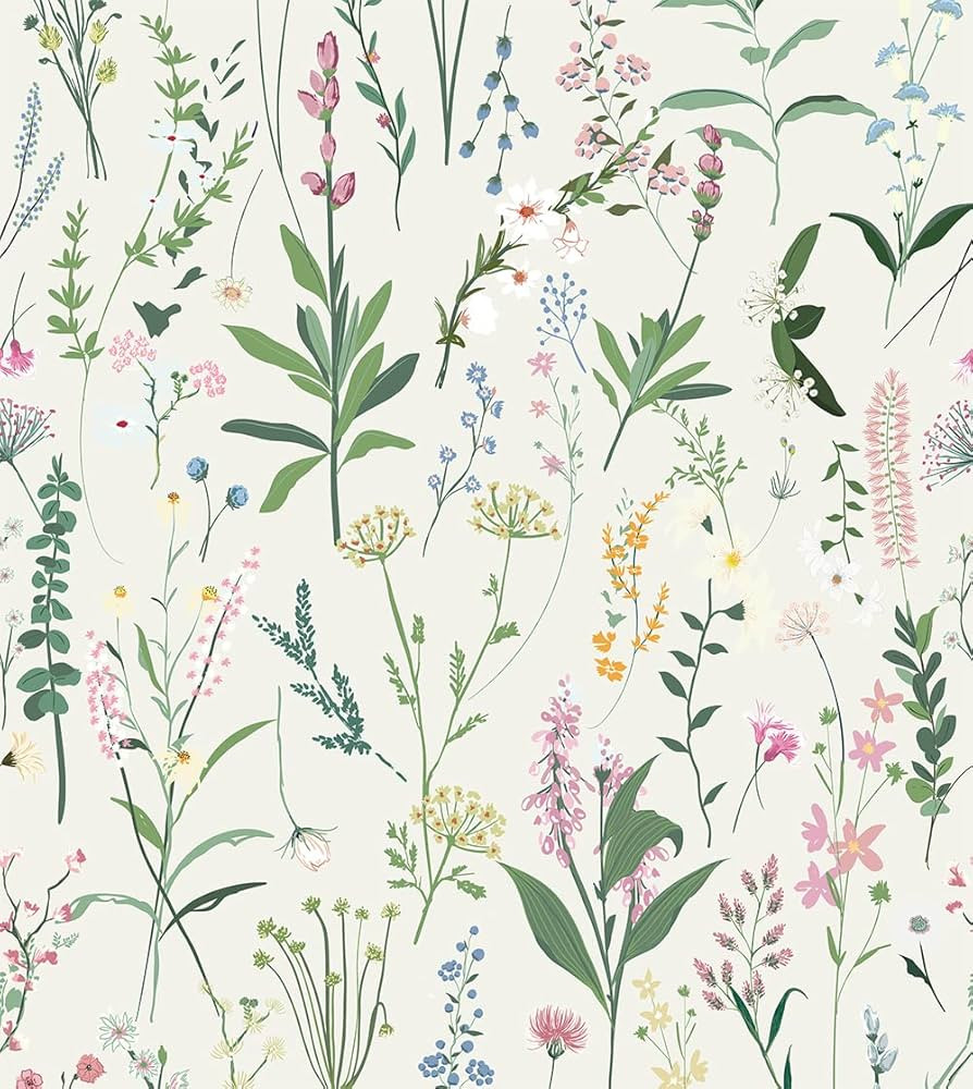 Self Adhesive Colorful Botanical Floral Contact Paper Shelf Liner Peel and Stick Floral Wallpaper... | Amazon (US)