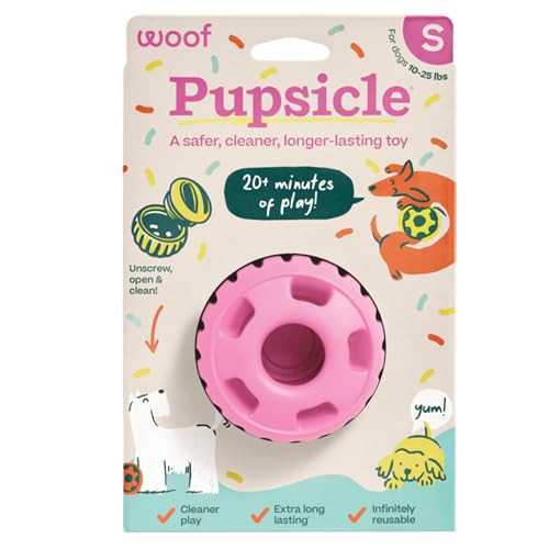 WOOF Party Pupsicle - Long-Lasting Interactive Dog Toys for Boredom - Low-Mess Design - Birthday Gifts for Dogs - Small Dog Toys - Party Pink | Amazon (US)
