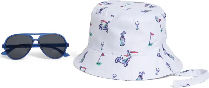 Little Me Golf Bucket Hat & Sunglasses Set | Nordstromrack | Nordstrom Rack