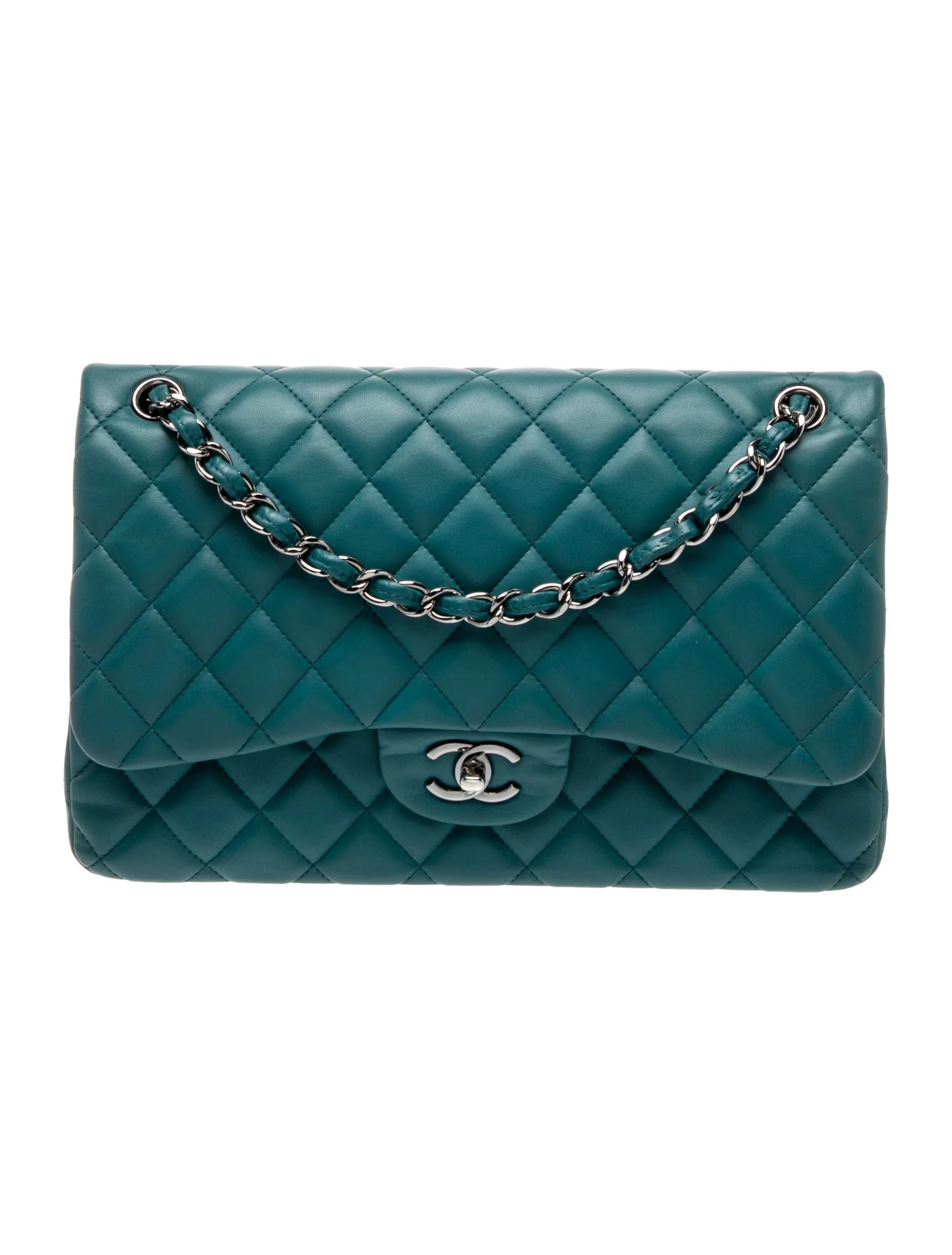 Chanel Classic Jumbo Double Flap Bag - Green Shoulder Bags, Handbags - CHA1402871 | The RealReal | The RealReal
