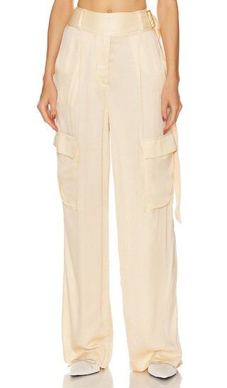 Mel Belted Pant in Nude | Revolve Clothing (Global)