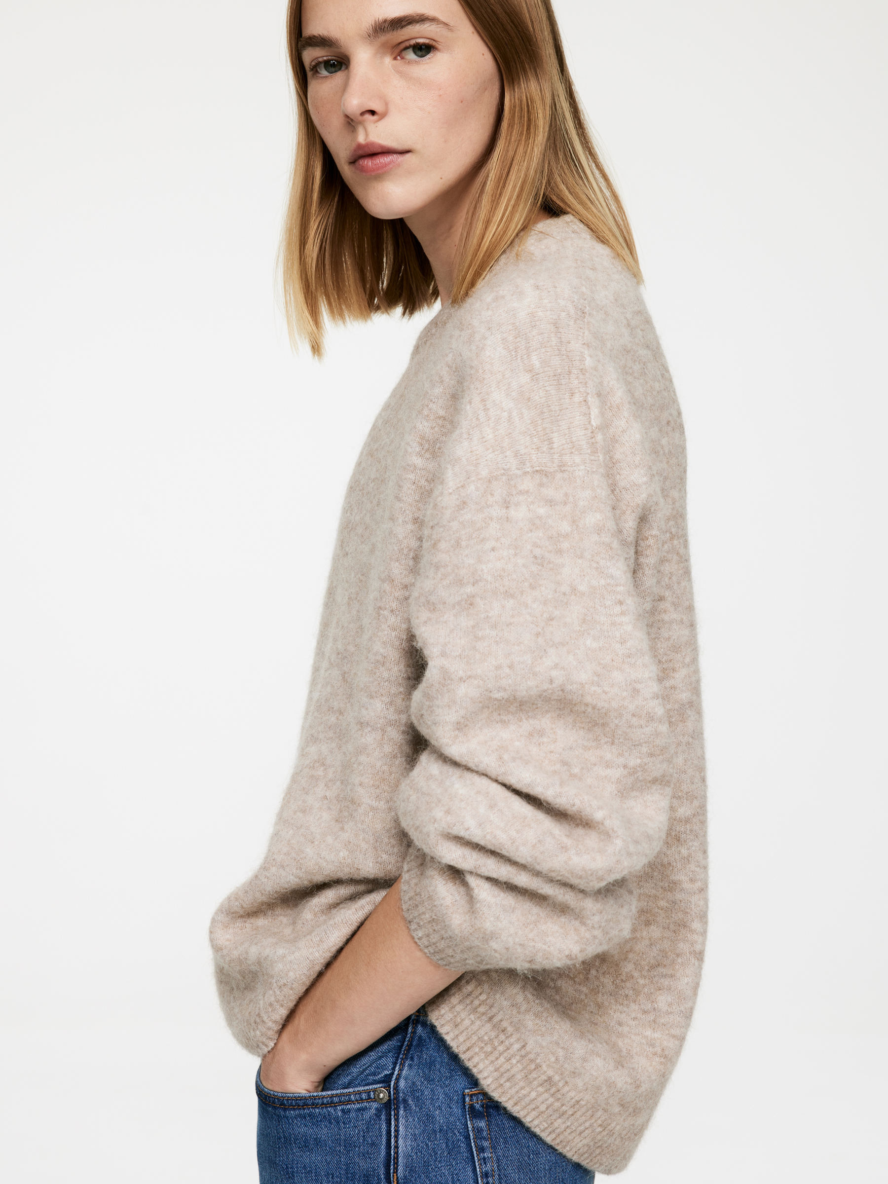 Alpaca-Wool Blend Jumper – Beige – Women – ARKET GB | Arket UK
