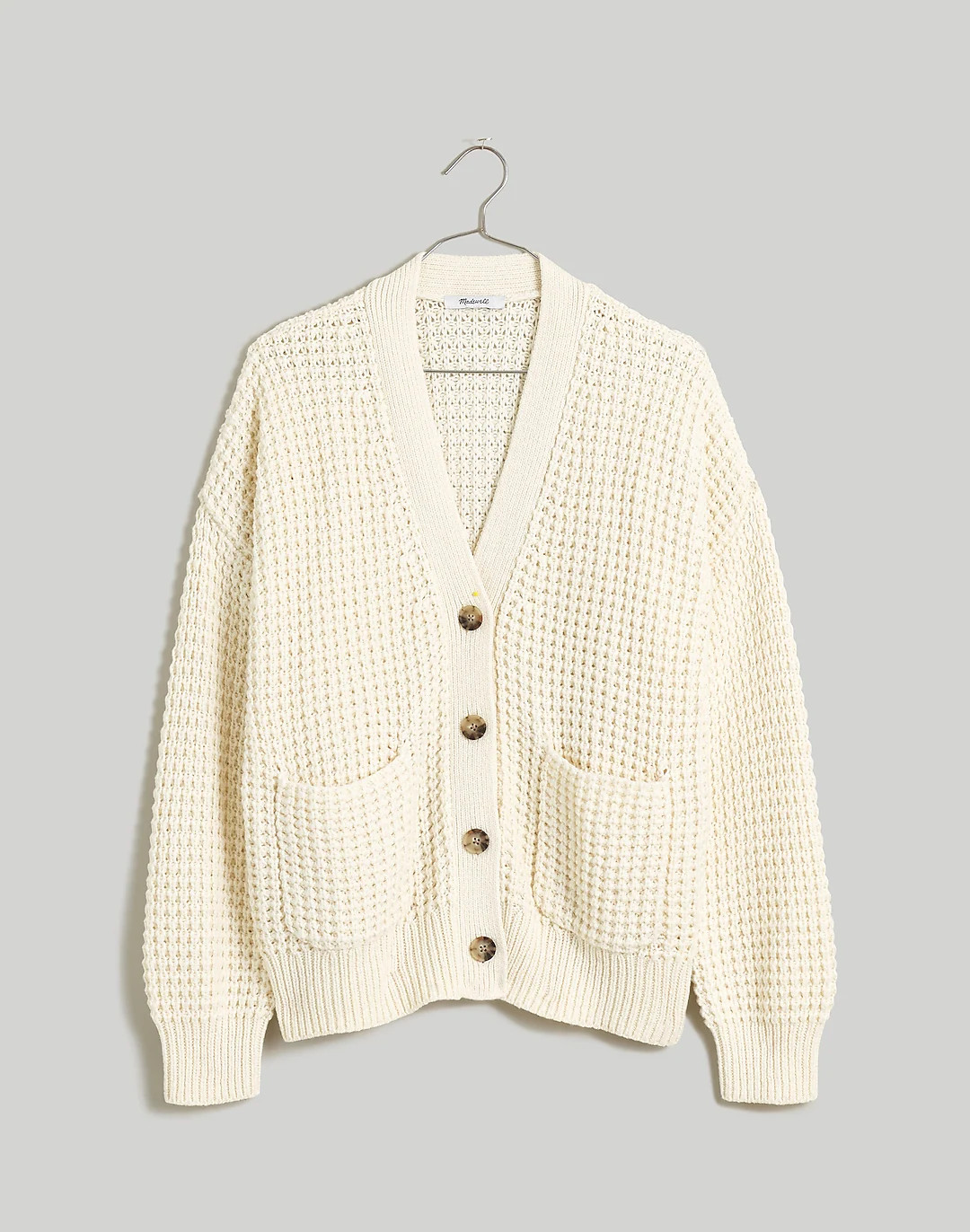 Waffle-Knit V-Neck Cardigan | Madewell
