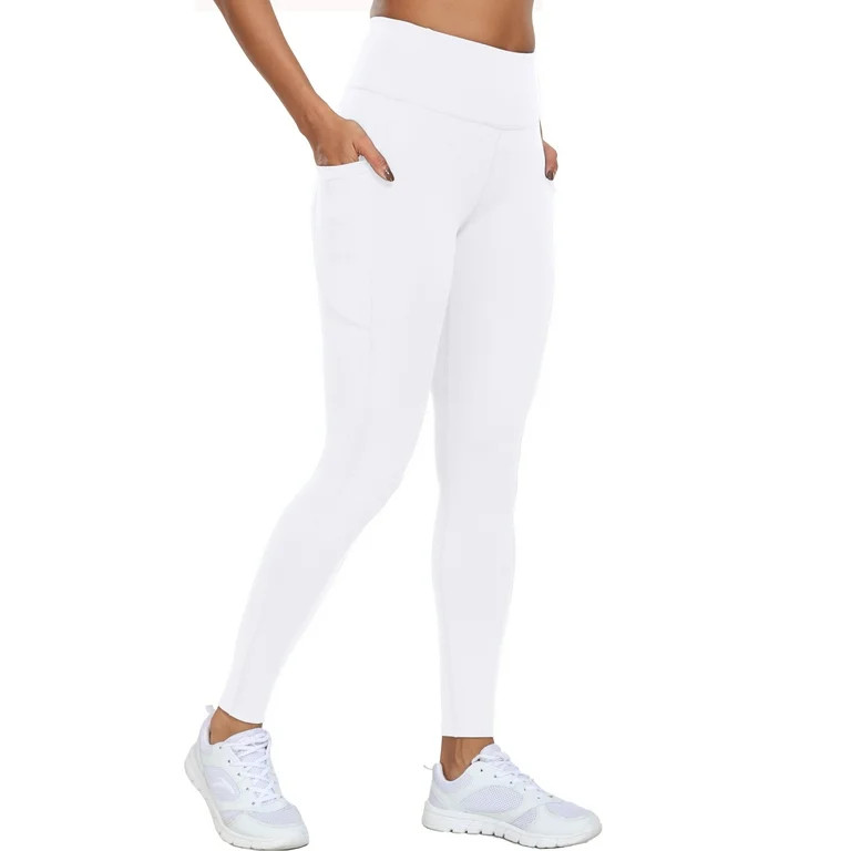 NELEUS Womens High Waist Ankle Yoga Leggings Workout with Two Pockets,White,US Size XL | Walmart (US)