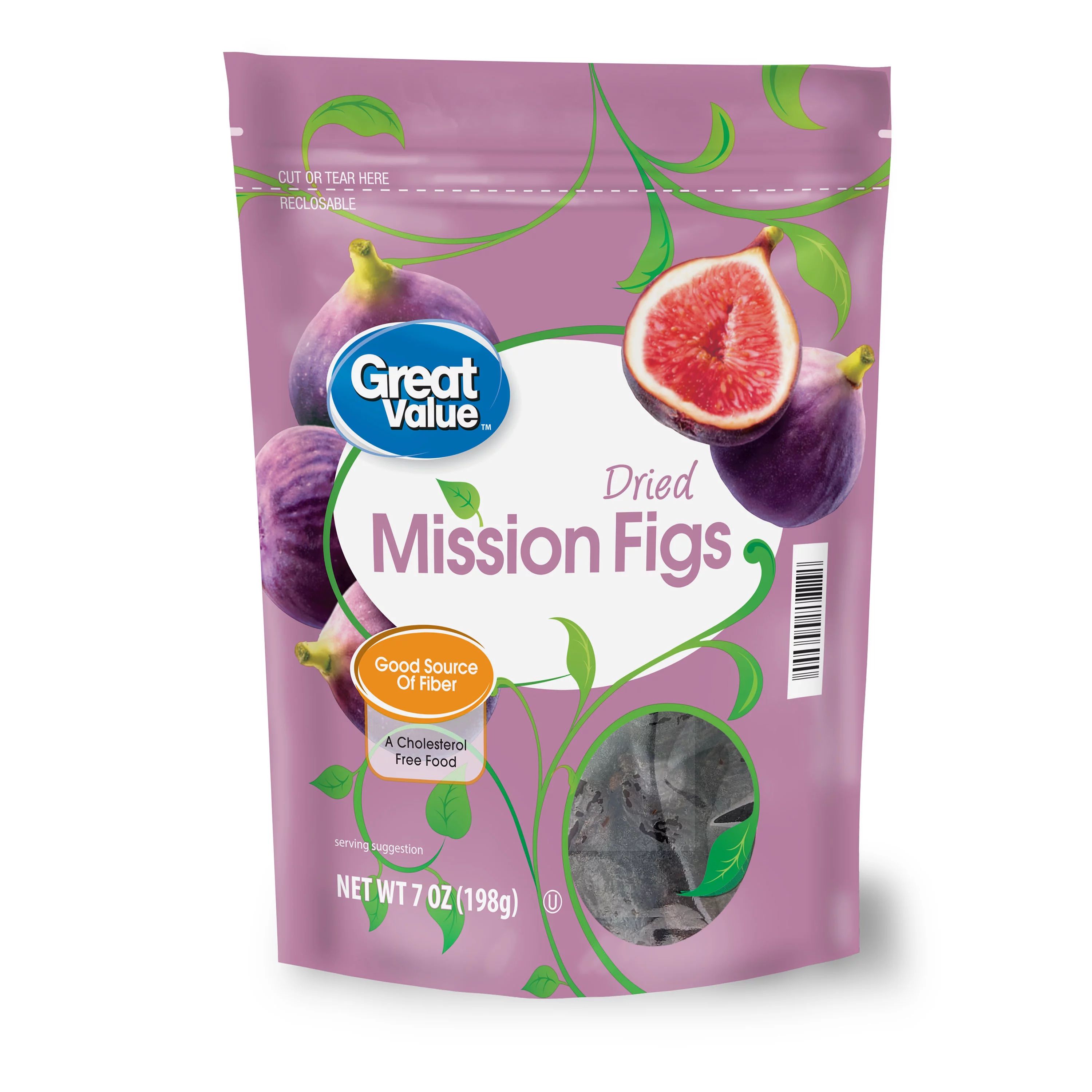Great Value Dried Figs, Mission, 7 oz - Walmart.com | Walmart (US)