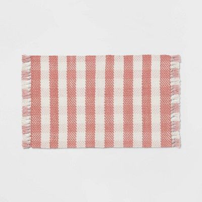20&#34; x 34&#34; Gingham Plaid Accent Rug with Fringe - Threshold&#8482; | Target