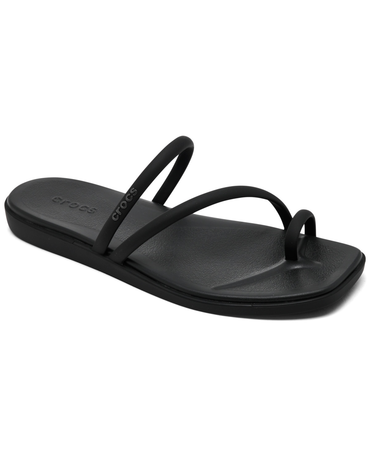 Crocs Women's Miami Toe Loop Sandals from Finish Line - Black | Macy's