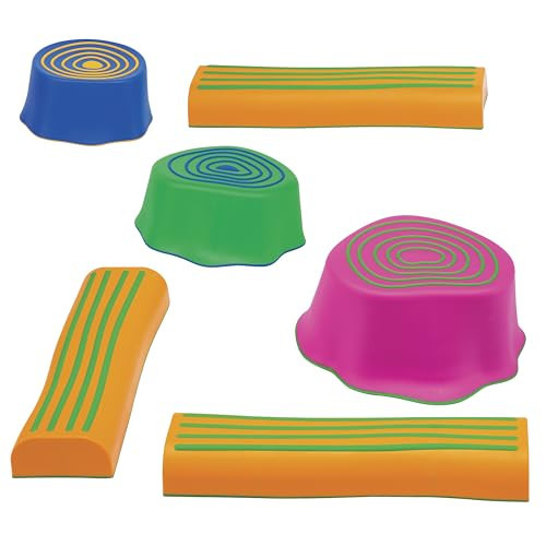 edxeducation Step-a-Trail - 6 Piece Backyard Obstacle Course for Kids - Indoor and Outdoor - Build Coordination and Confidence - Physical and Sensory Play | Amazon (US)